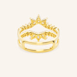 Hawthorne Double Band Pear Diamond Ring Guard