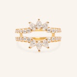 Hawthorne Double Band Pear Diamond Ring Guard