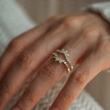 Hawthorne Double Band Pear Diamond Ring Guard