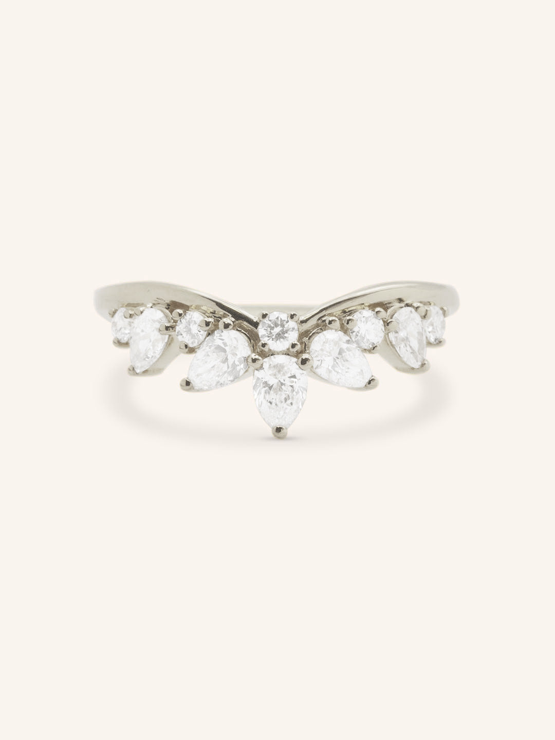 Shinoa Curved Diamond Wedding Band