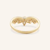 Shinoa Curved Diamond Wedding Band