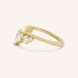 Shinoa Curved Diamond Wedding Band