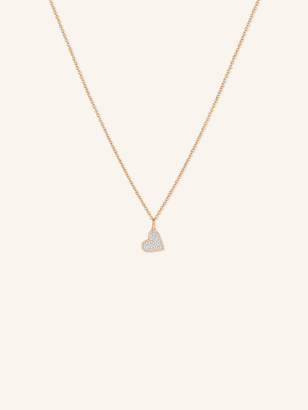 Dangling Diamond Heart Pendant Necklace