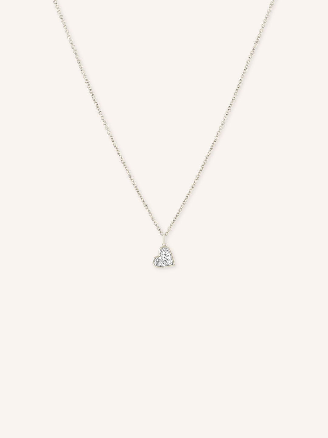 Dangling Diamond Heart Necklace