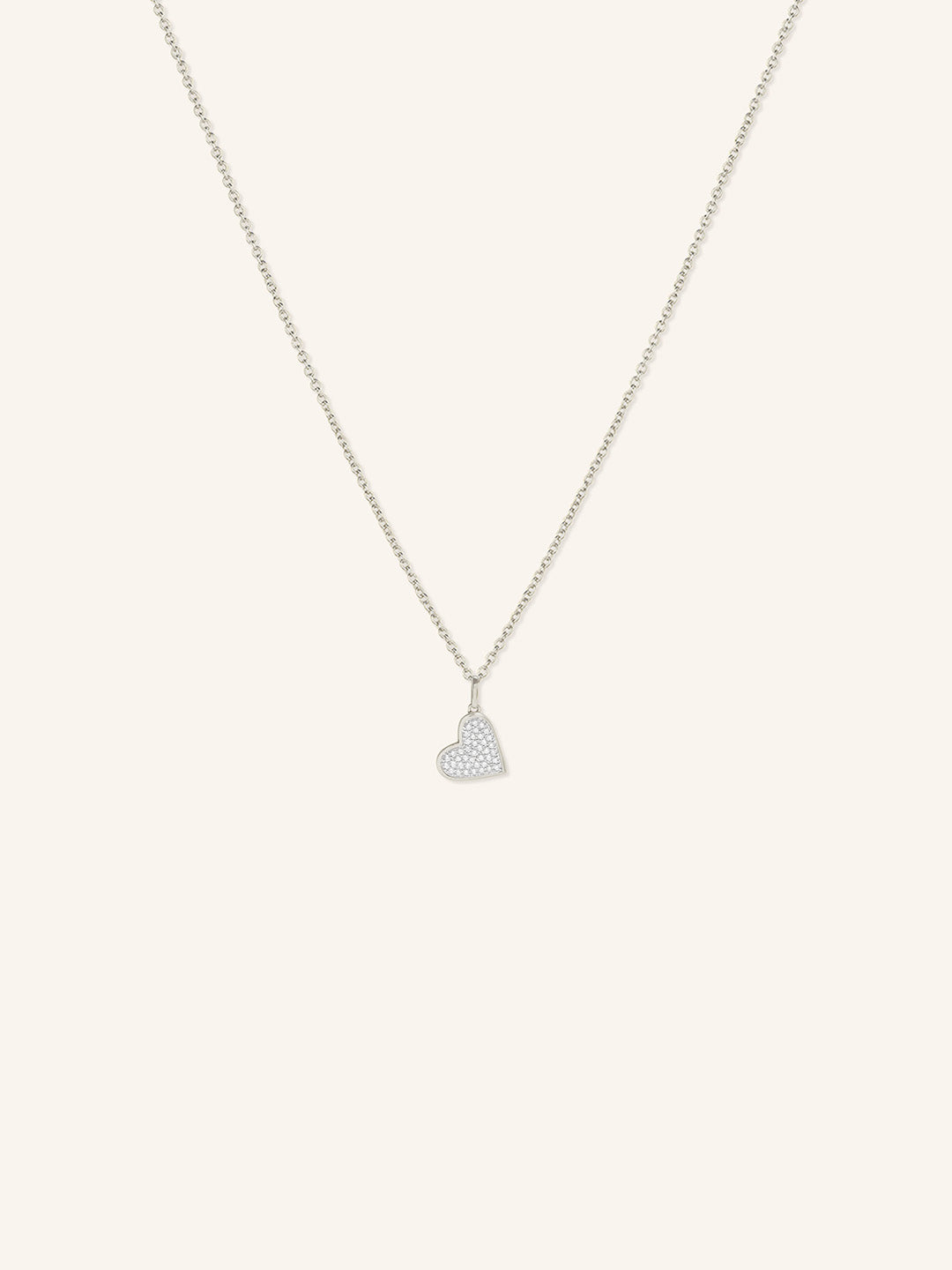 Dangling Diamond Heart Pendant Necklace