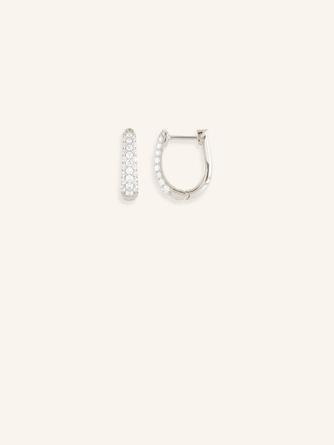 Empress 3-Row Diamond Hoop Earrings