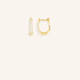 Empress 3-Row Diamond Hoop Earrings