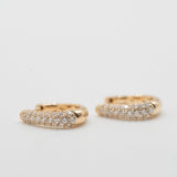 Empress 3-Row Diamond Hoop Earrings