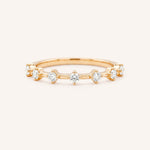 Rose Gold Arianna Diamond Wedding Band front view on white background