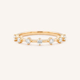Rose Gold Arianna Diamond Wedding Band front view on white background