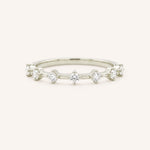 White Gold Arianna Diamond Wedding Band front view on white background