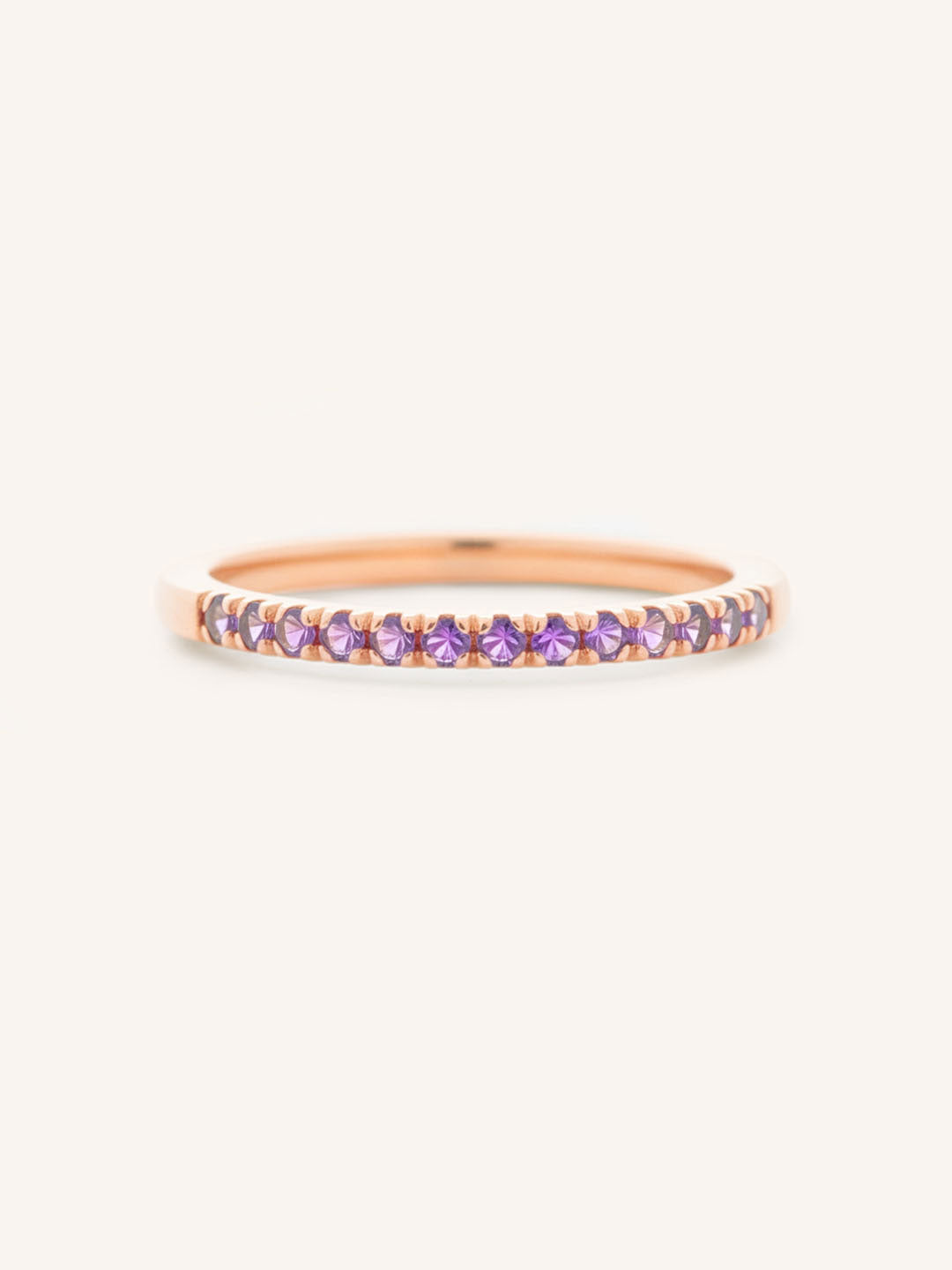 Amethyst Birthstone Stackable Ring
