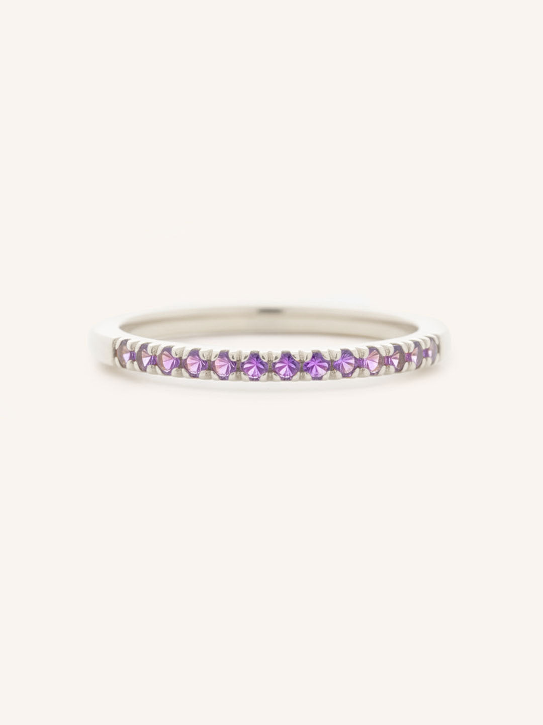 Amethyst Birthstone Stackable Ring