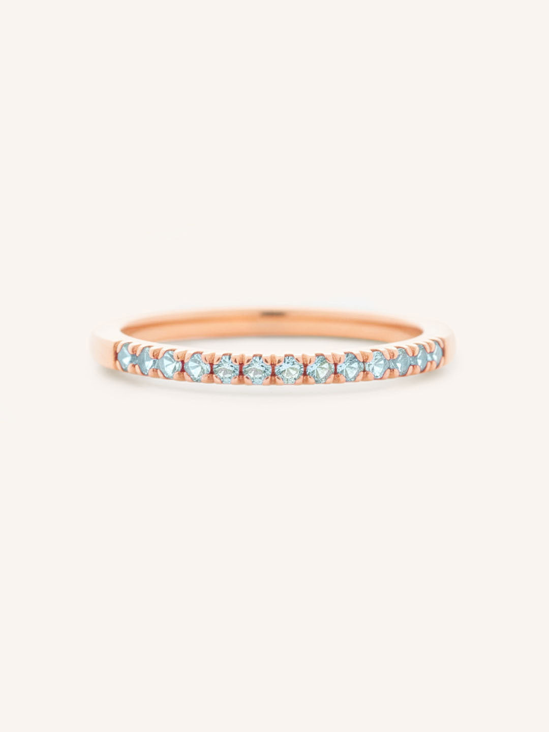 Aquamarine Birthstone Stackable Ring