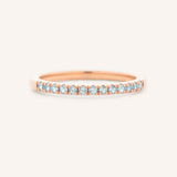 Aquamarine Birthstone Stackable Ring