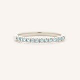 Aquamarine Birthstone Stackable Ring