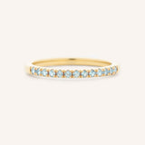 Aquamarine Birthstone Stackable Ring
