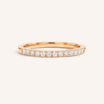 Rose Gold Diamond Birthstone Stackable Ring front view on white background