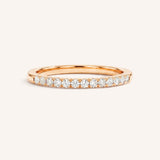 Rose Gold Diamond Birthstone Stackable Ring front view on white background