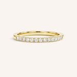 Yellow Gold Diamond Birthstone Stackable Ring front view on white background