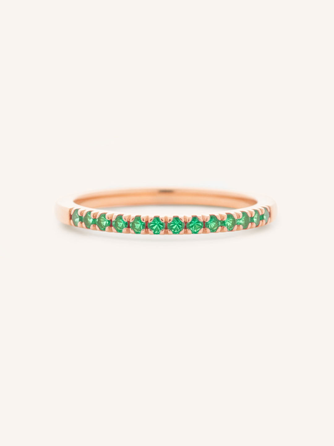 Emerald Birthstone Stackable Ring