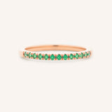 Emerald Birthstone Stackable Ring