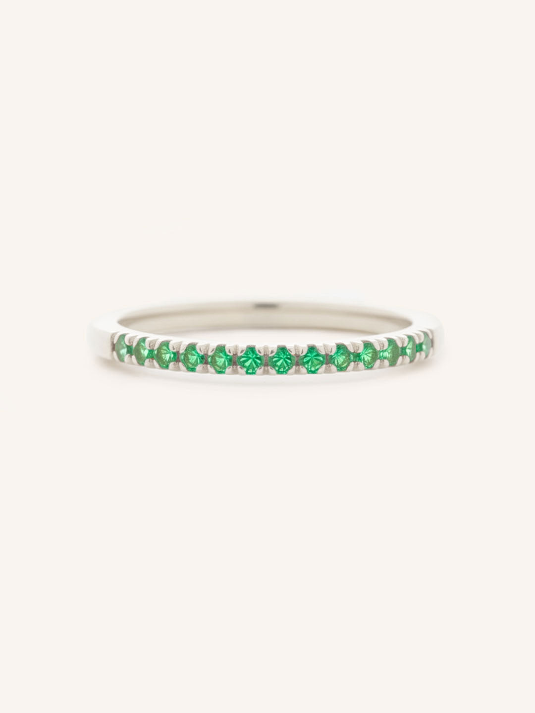 Emerald Birthstone Stackable Ring