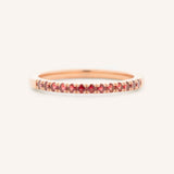 Red Garnet Birthstone Stackable Ring
