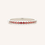 Red Garnet Birthstone Stackable Ring