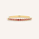 Red Garnet Birthstone Stackable Ring
