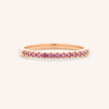 Pink Tourmaline Birthstone Stackable Ring