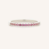 Pink Tourmaline Birthstone Stackable Ring