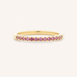 Pink Tourmaline Birthstone Stackable Ring