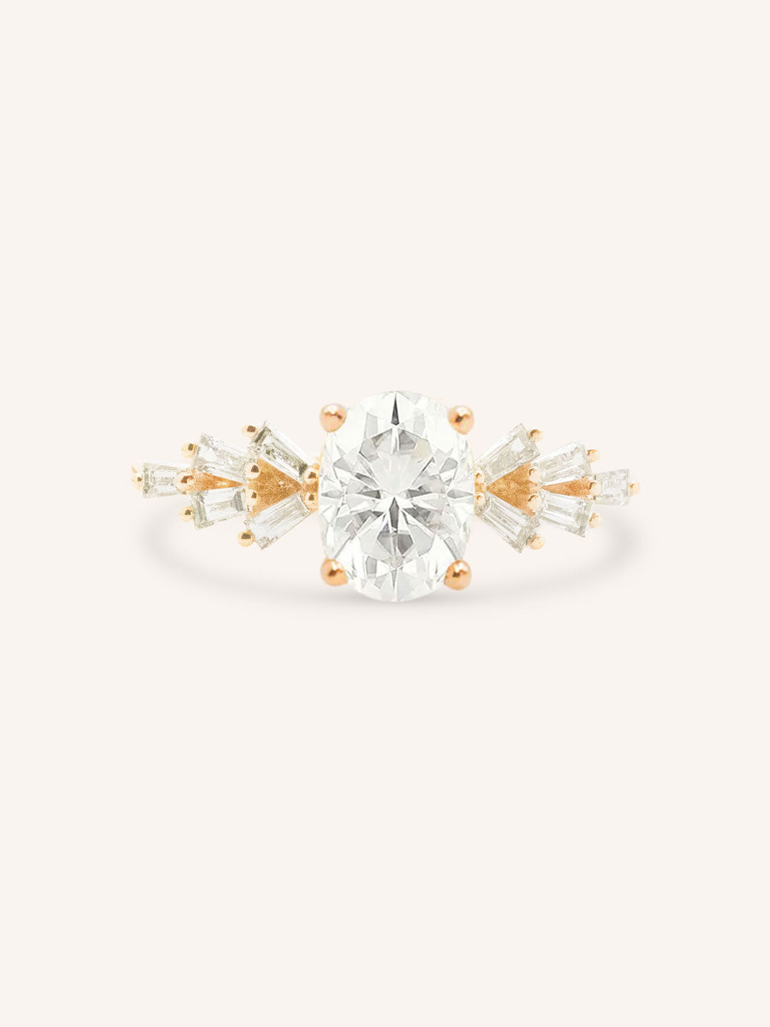 Dawnsky Oval Diamond Engagement Ring
