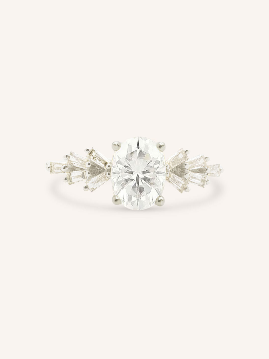 Dawnsky Oval Diamond Engagement Ring