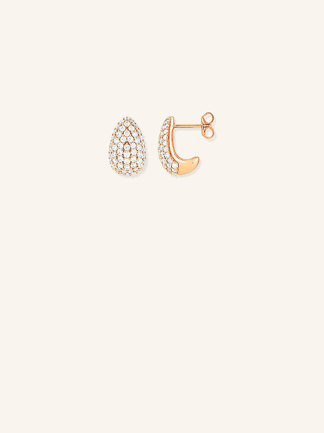 Accented Teardrop Diamond Stud Earrings