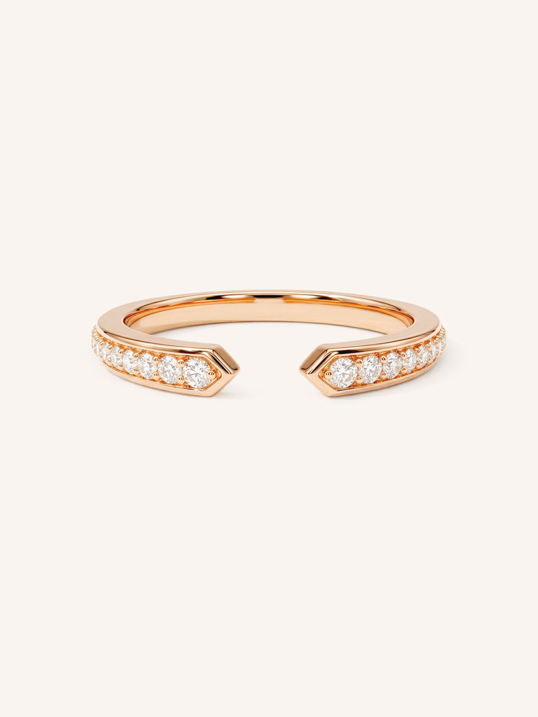 Seassa Accented Open Diamond Ring