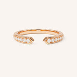 Seassa Accented Open Diamond Ring