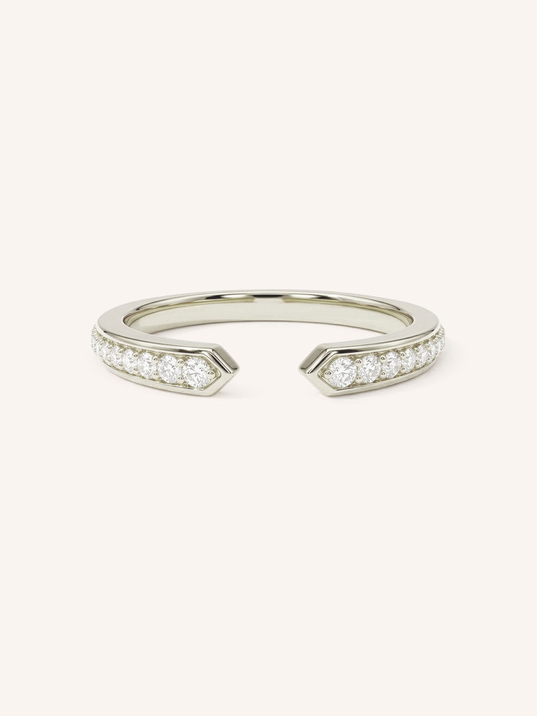 Seassa Accented Open Diamond Ring