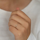 Minet Diamond Open Ring lifestyle photo worn on hand