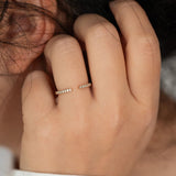 Minet Diamond Open Ring lifestyle photo worn on hand