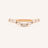 Dayton Curved Diamond Baguette Wedding Ring