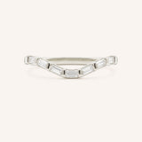 Dayton Curved Diamond Baguette Wedding Ring