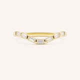 Dayton Curved Diamond Baguette Wedding Ring