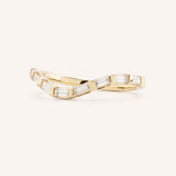 Dayton Curved Diamond Baguette Wedding Ring