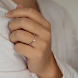 Dayton Curved Diamond Baguette Wedding Ring