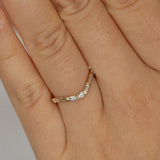 Dayton Curved Diamond Baguette Wedding Ring