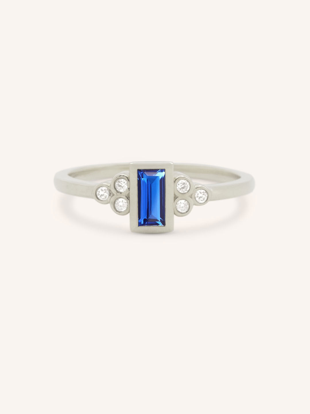 Abigail Blue Sapphire Diamond Accented Ring