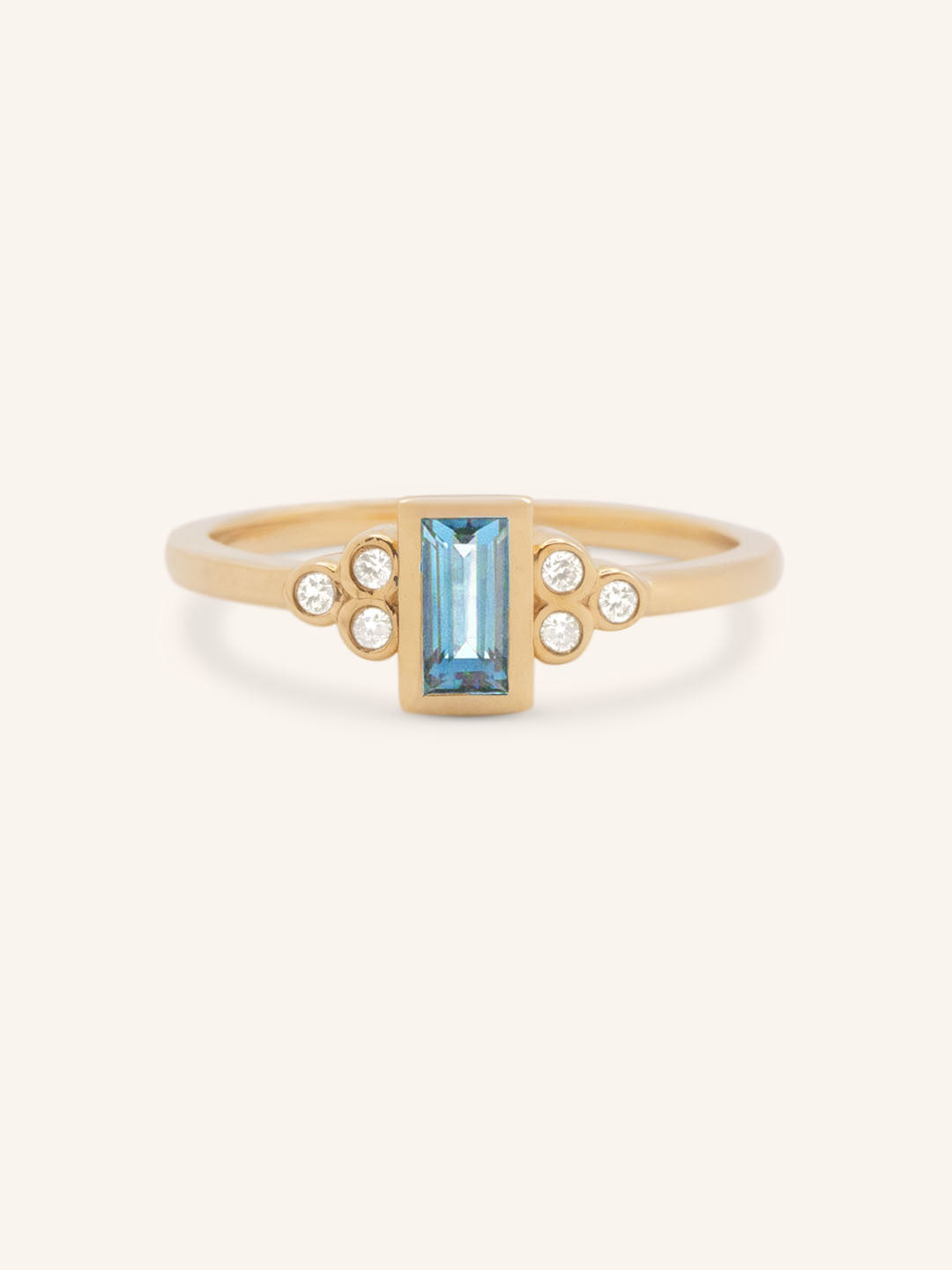 Abigail Blue Topaz Diamond Accented Ring
