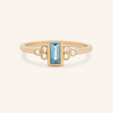 Abigail Blue Topaz Diamond Accented Ring